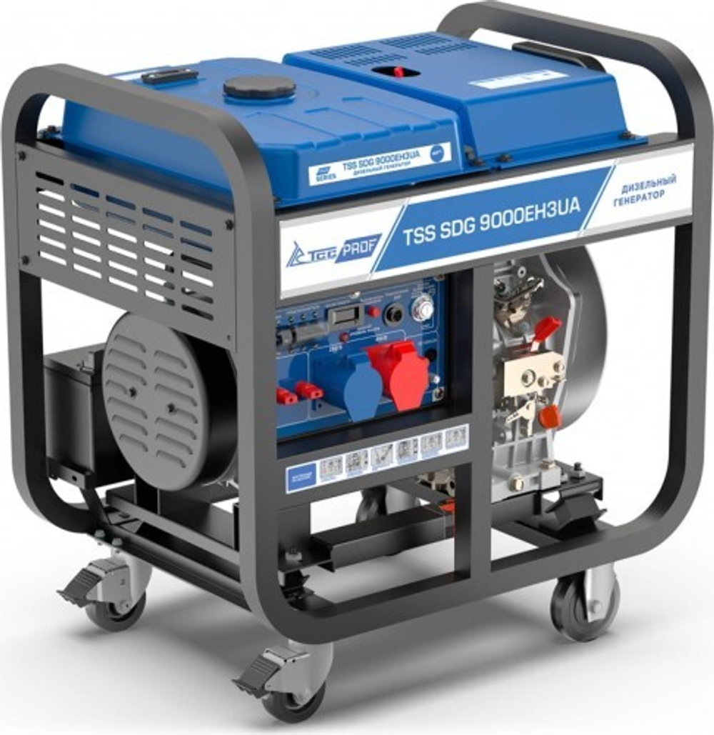 Электростанция дизельная с воздушным охлаждением ТСС SDG 9000 EH3UA открытая 100036