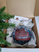 Шар стеклянный "Спас на крови",  ручная роспись