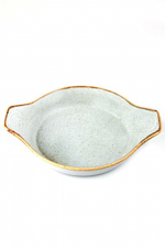 Форма для запекания d 17 см h 4 см (L c ручками 22 см) фарфор цвет серый Seasons