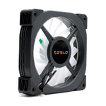 Комплект из 3 вентиляторов TESLA RGB120-XB3, 120мм, 1200rpm, Molex, черный-белый/RGB, 38CFM, 21дБ, антивибропрокладки, бесконечное зеркало, изменение скорости анимации подсветки (TSL-120-XB3)