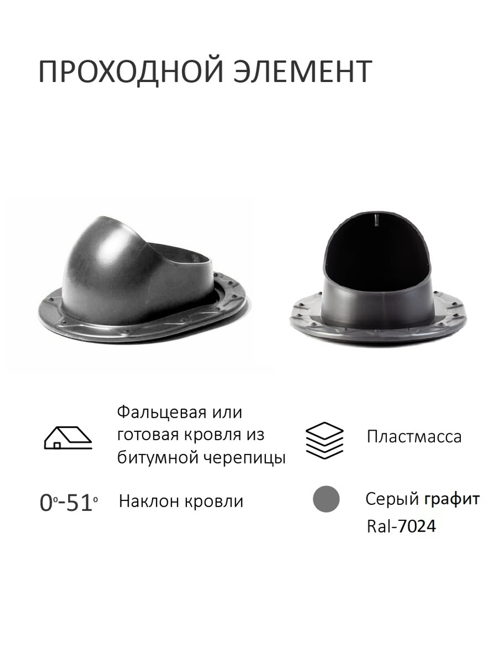 Вент. выход утепленный c колпаком D160 высотой Н-700 с переходом D110, для скатной кровли