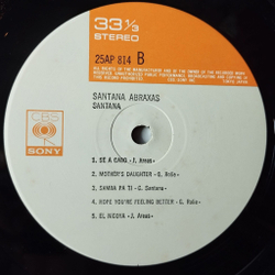 Винтажная виниловая пластинка LP Santana Abraxas (Japan 1978) (No Obi) Black Magic Woman, Gypsy Queen