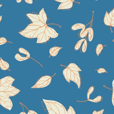 листопад - клён на бирюзовом