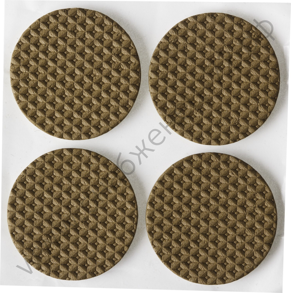 STAYER d 35 мм, 4 шт. коричневые, мебельные накладки ЭВА (40914-35)