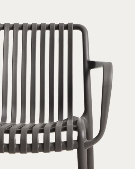 Уличный стул Isabellini из пластика графитового цвета