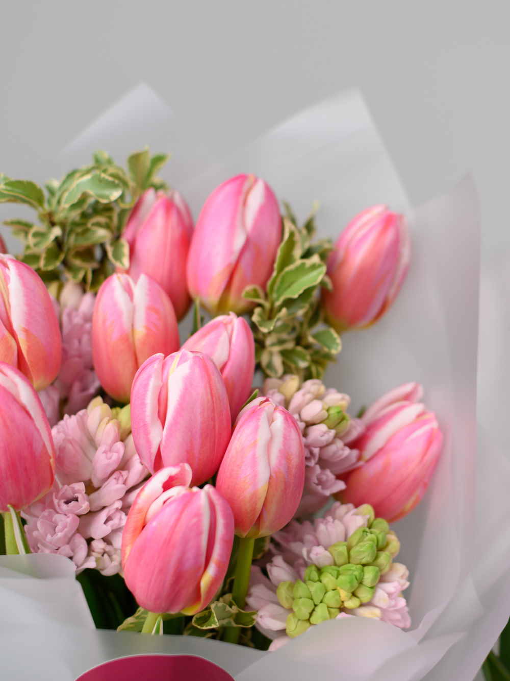 Дуо букет Гиацинты и Тюльпаны