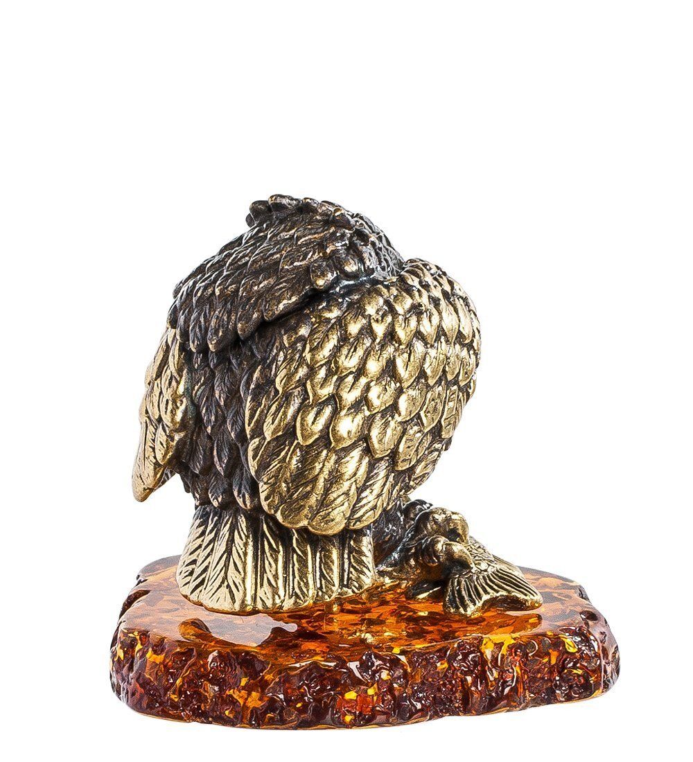 Народные промыслы AM-1242 Фигурка «Орел с рыбой» (латунь, янтарь)