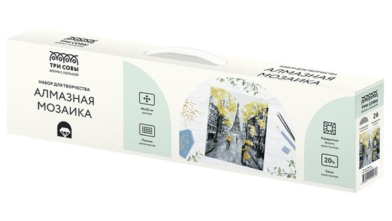 Almaz qaşlarla mozaika \ Алмазная мозаика \ Diamond painting ТРИ СОВЫ &quot;Желтый Париж&quot;, 40*50см