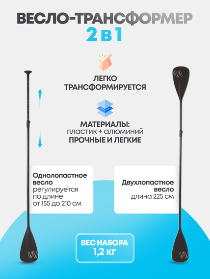 Весло-трансформер для сапборда 2в1 Flowin 02
