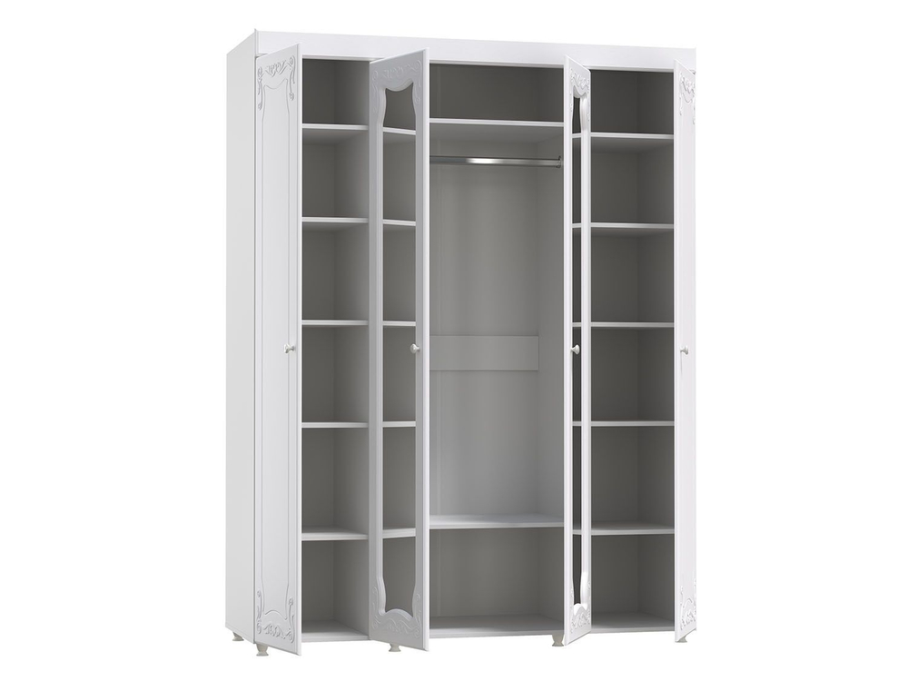 Спальня Италия-6 мягкая спинка белое дерево