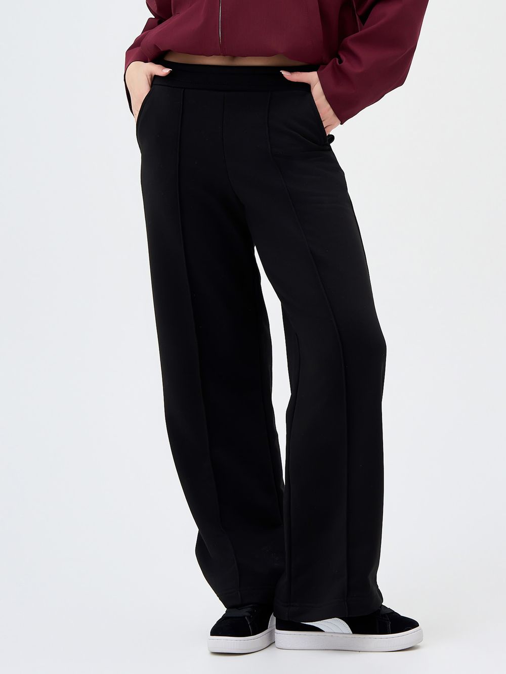 С-318-2 Брюки-палаццо (ФУТЕР 3ЕХНИТКА ПЕТЛЯ)/Уценка