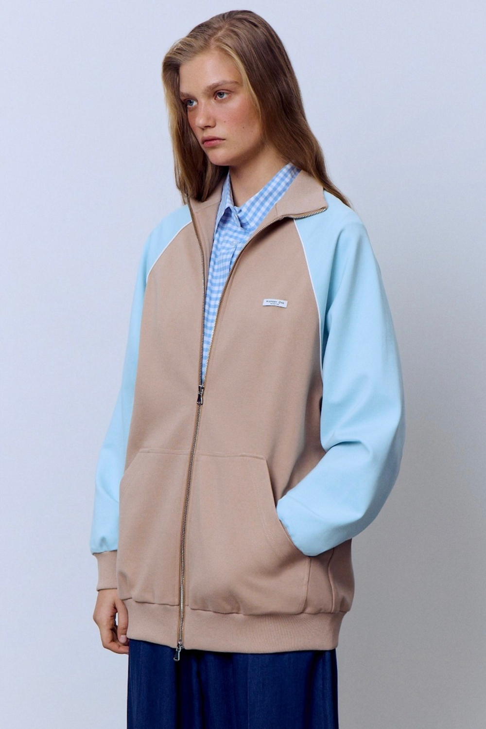 Толстовка на молнии с кантом