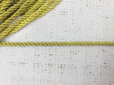 Шнур витой мебельный, ш. 3 мм, люрекс золотой