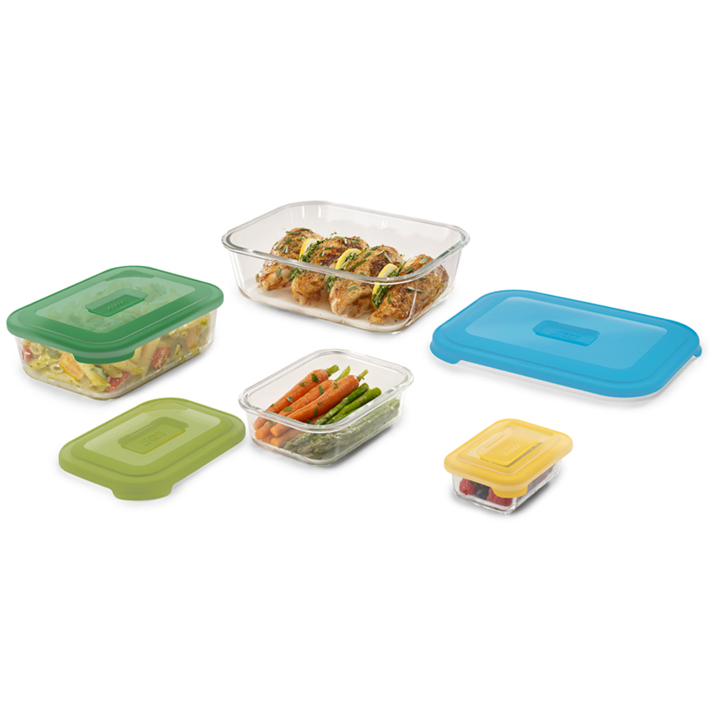 Набор из 4-х контейнеров Nest стеклянный