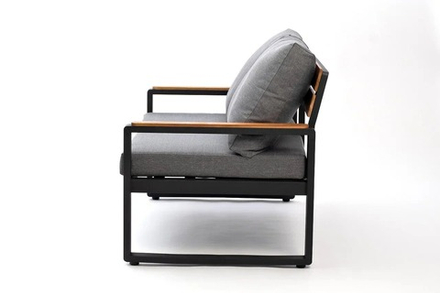 Диван из алюминия Joygarden ТОПА 2-х местный, темно-серый графит