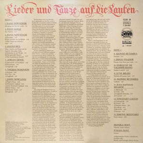 Сборник / Lieder Und Tänze Auf Die Lauten (LP)
