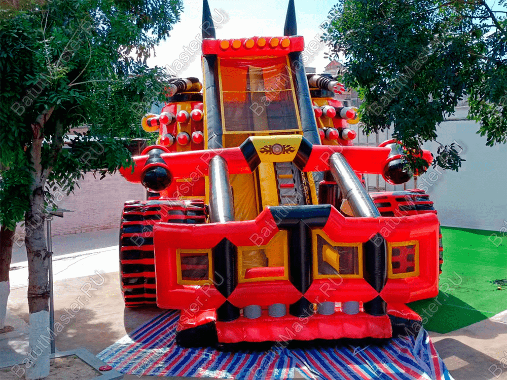 Коммерческий надувной батут "Супер Бульдозер MAX" 15*8*9 м