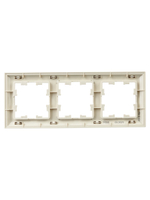 BRITE Рамка 3-местная РУ-3-Бр бежевый/шампань IEK