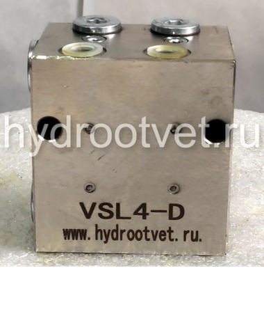 VSL4-D - Питатель для двухлинейных систем смазки с рабочим давлением 400 бар, количество выходов 4, максимальная доза 5 мл/цикл, с фиксированным винтом