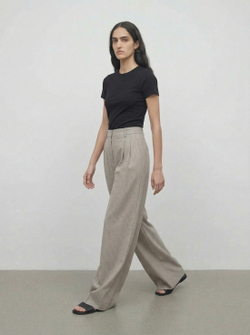 Свободные брюки-палаццо из шерсти