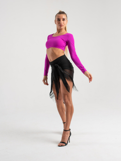 Lady scarf skirt Shadow, black