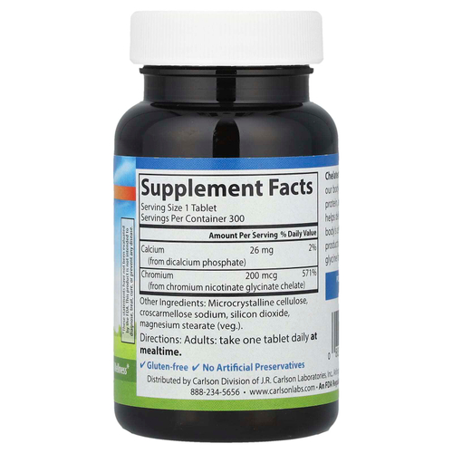 Carlson, Хром Хелат 300 таблеток