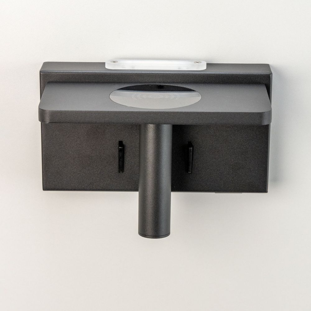 Citilux Декарт CL704371 LED USB QI Светильник поворотный Чёрный