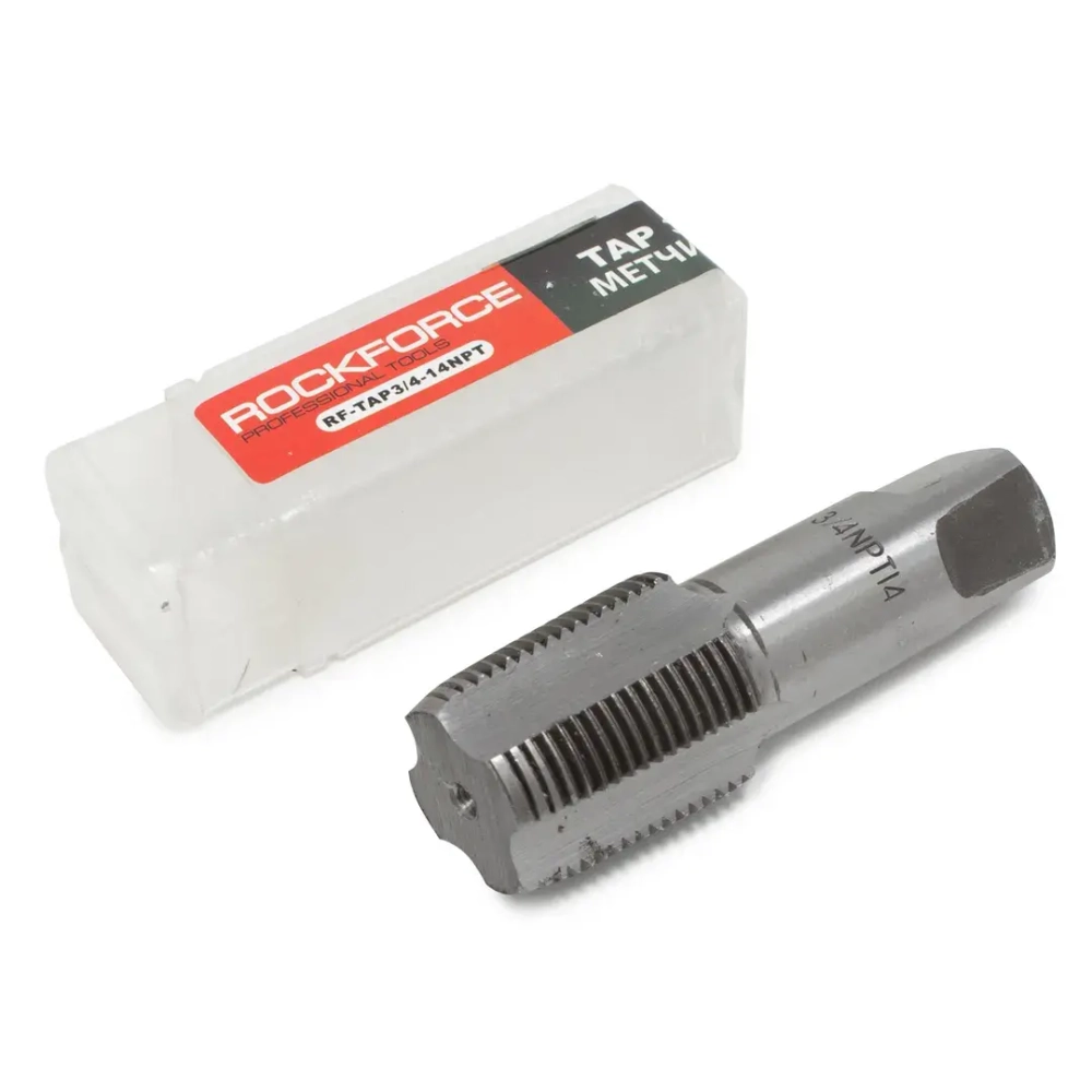 Метчик 3/4-14NPT (дюйм), в пластиковом футляре RockForce##Rock FORCE RF-TAP3/4-14NPT