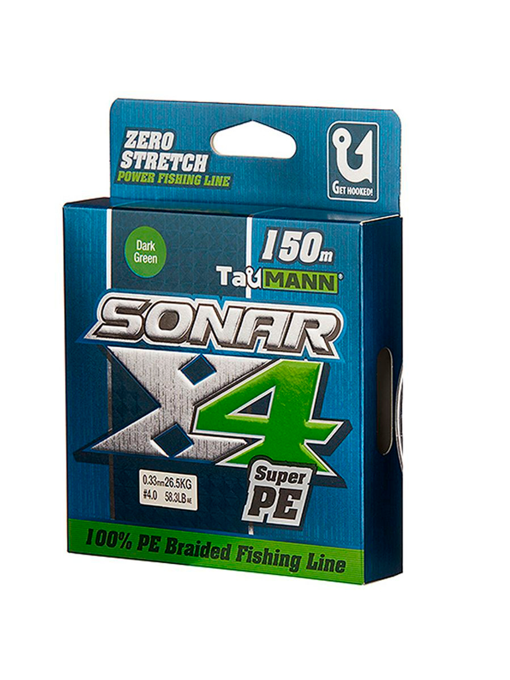 Плетеный шнур для рыбалки TauMANN Sonar PE X4 150m #1.2 (0.18mm) Yellow