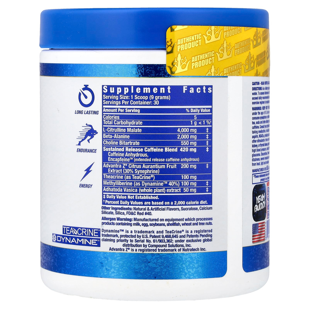 Ronnie Coleman, Signature Series, Yeah Buddy, энергетический порошок перед тренировкой, клубничный лимонад, 270 г (9,5 унции)