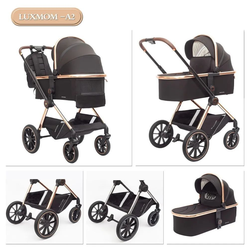 Коляска модульная 2в1 Luxmom A2 ,Телескопическая ручка/цвета