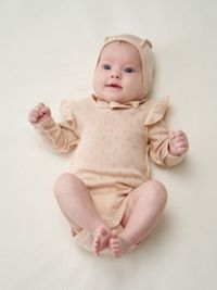 Боди с крылышками "Нюд" из ажурного хлопка 0+