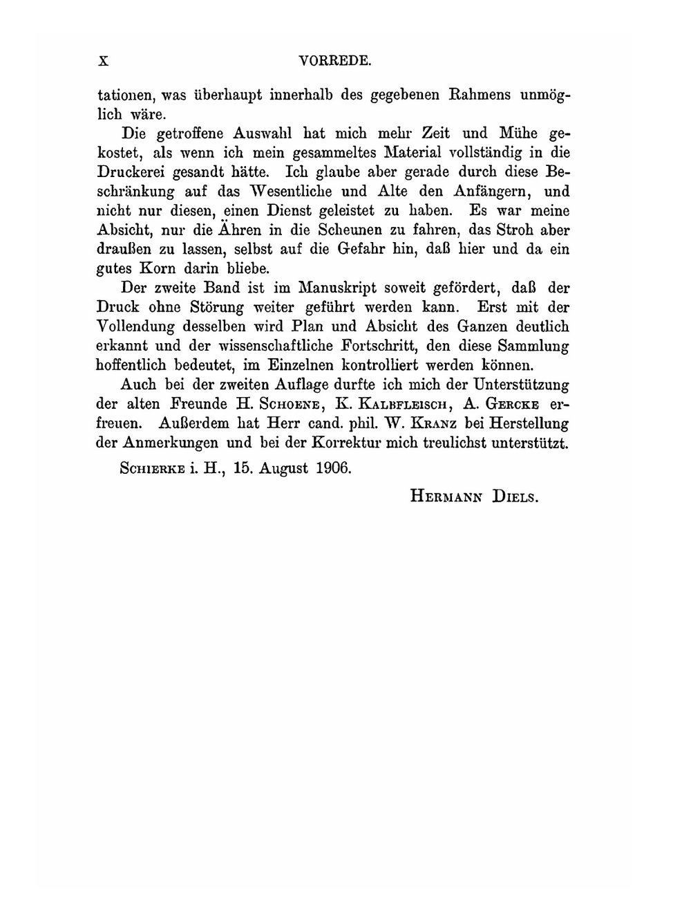 Die Fragmente der Vorsokratiker. Band 1 | H. Diels