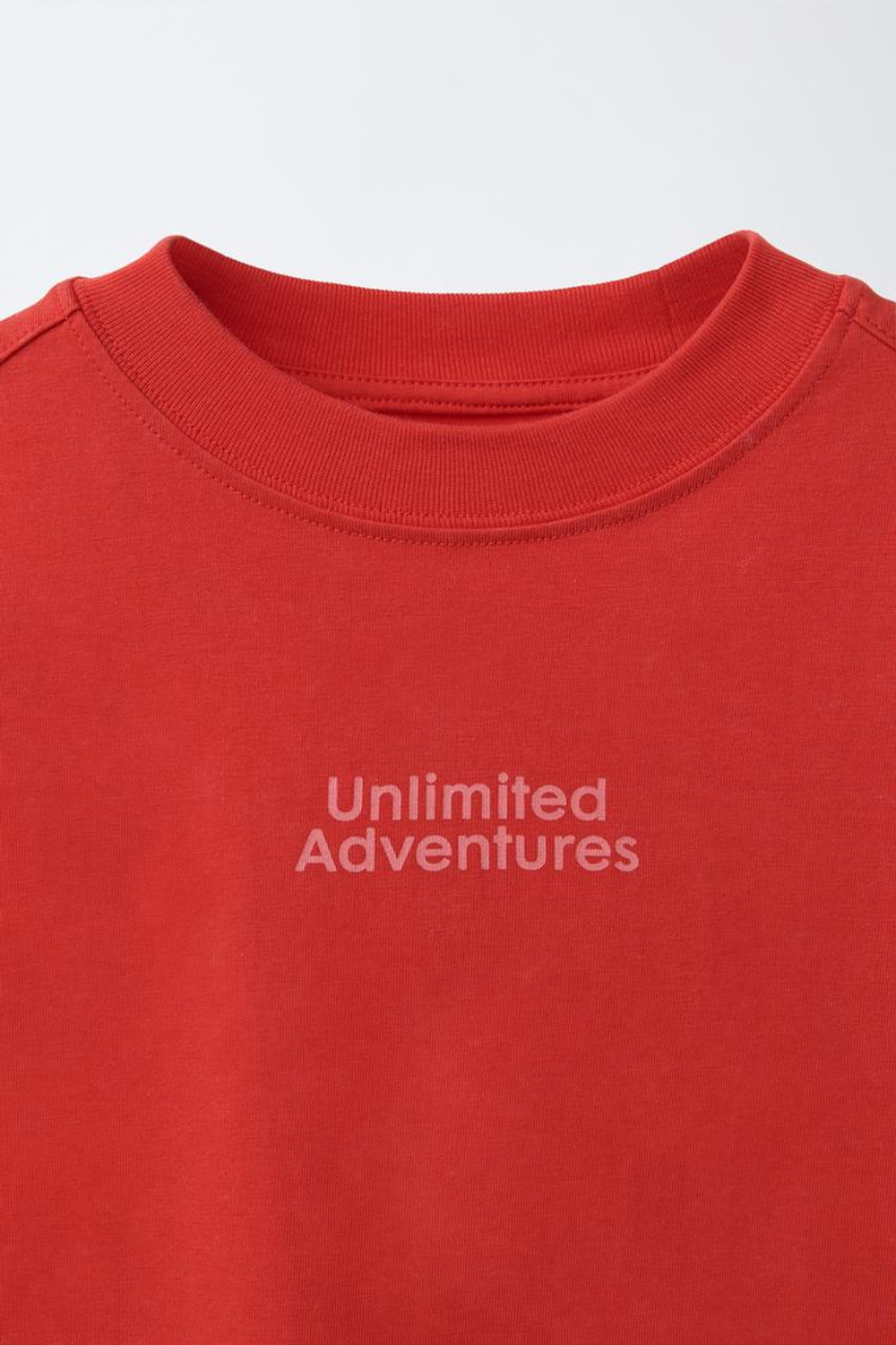 ZARA ФУТБОЛКА С НАДПИСЬЮ, КРАСНЫЙ