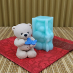 Молд силиконовый 3D "Мишка с бабочкой" №1636/5