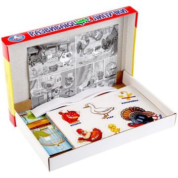 РАЗВИВАЮЩАЯ ИГРА С ЛИПУЧКАМИ "УМНЫЕ ИГРЫ" ДОМАШНИЕ ЖИВОТНЫЕ В КОР.