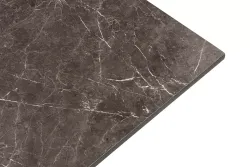 "Каффе" стол из HPL квадратный 70х70см, цвет "серый мрамор", подстолье стальное