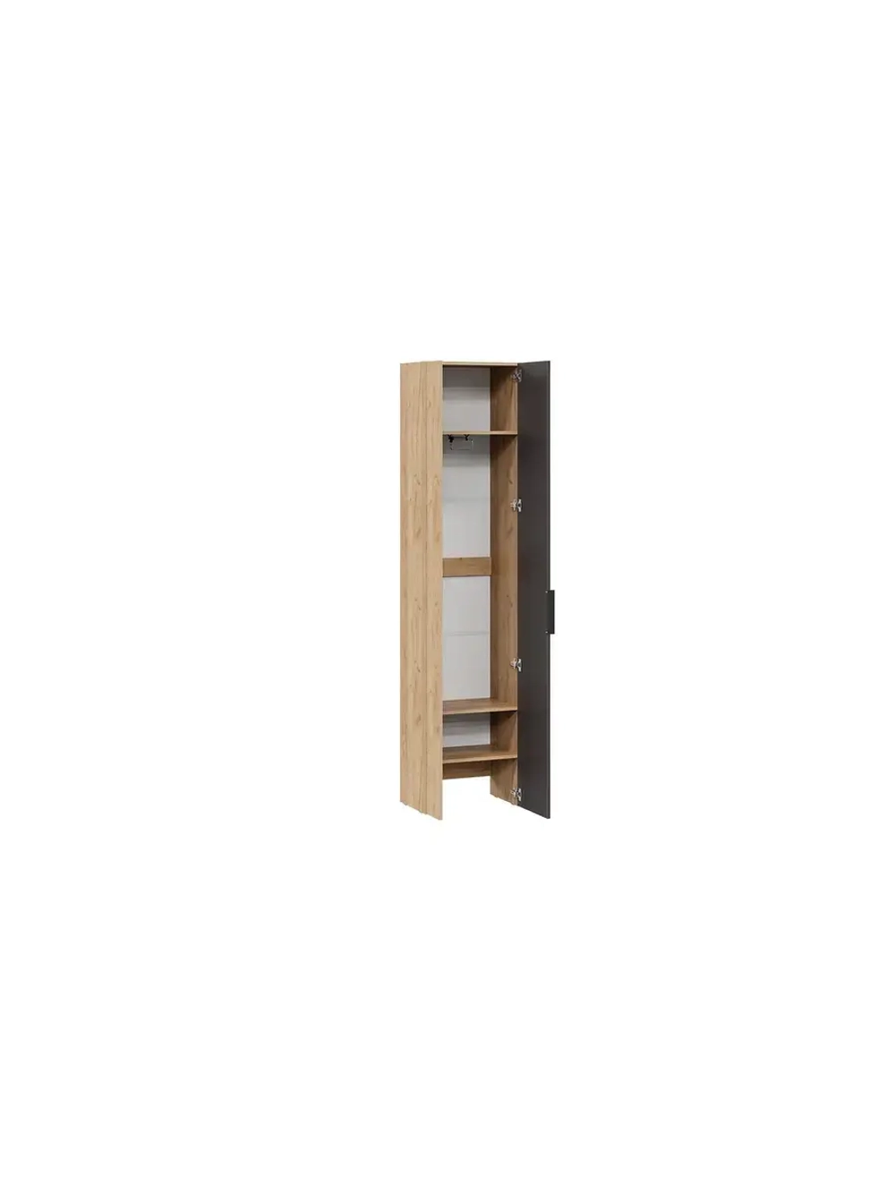 Прихожая с зеркалом Дуб крафт золотой 186х35,8х220