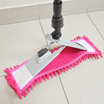 Швабра с телескопическим черенком 120см с насадкой из микрофибры "Лапша", Happy Panda