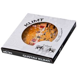 ТАРЕЛКА КВАДРАТНАЯ LEFARD "ПОЦЕЛУЙ" (Г. КЛИМТ) 19 СМ ЗОЛОТАЯ (КОР=36ШТ.)