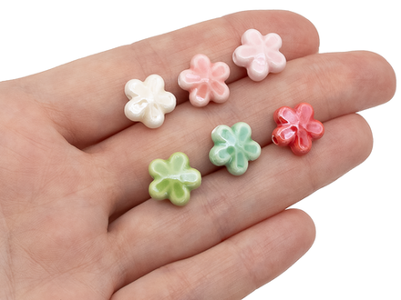 Бусина "Цветок" 11,5мм, керамика