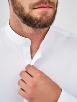 Рубашка без воротника приталенная SLIM FIT