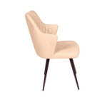 Стул поворотный на 360 градусов Hunt ромб, бархат бежевый 5 / чёрный конус