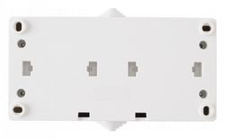 Блок с розетками влагозащищенными с заземлением и крышкой Arte Milano am-309 309.40-2.grey