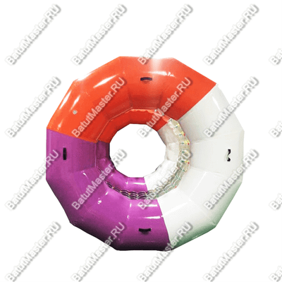 Аттракцион Водный роллер "Комбинированный 1" ПВХ, с цветными держателями, размер 2,2*2*2 м