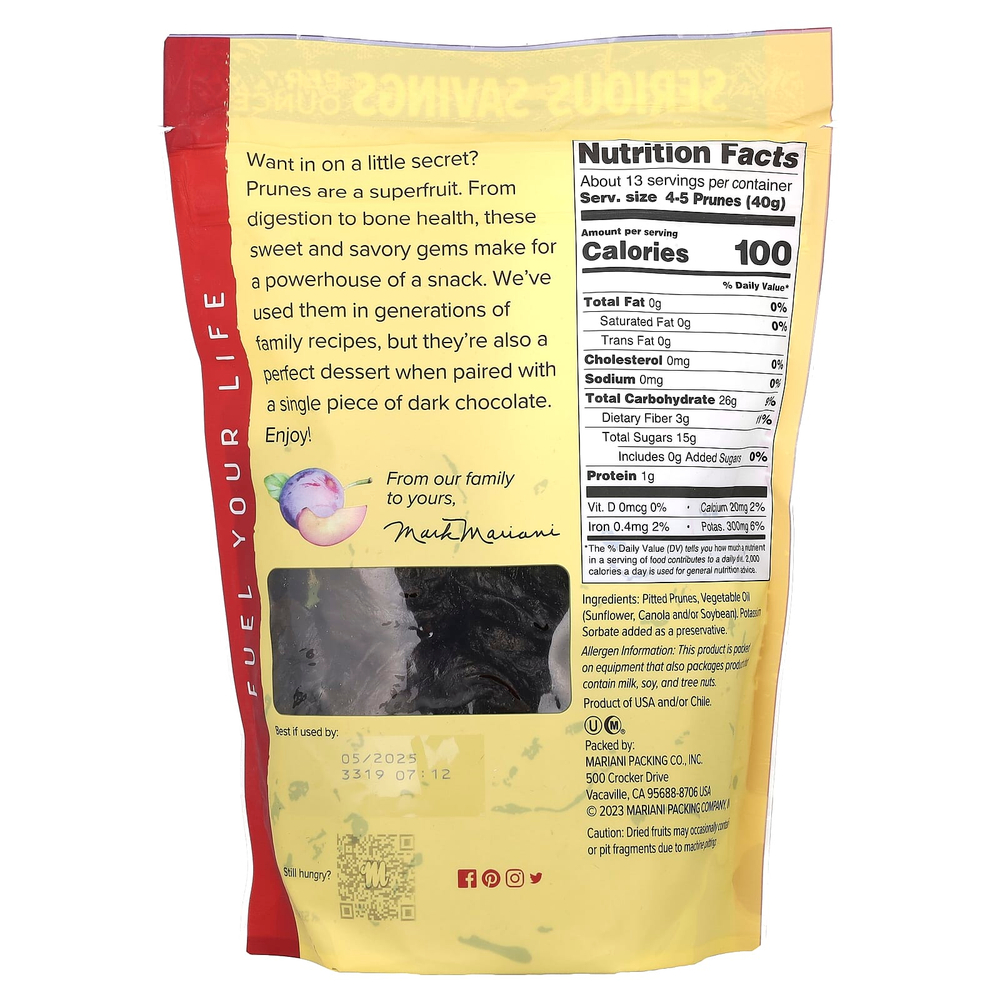 Mariani, Premium, чернослив без косточек, 510 г (18 унций)