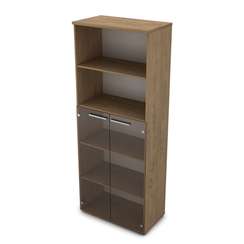 9Ш.005.8 Шкаф высокий со стеклом и открытой полкой (800*450*2045)