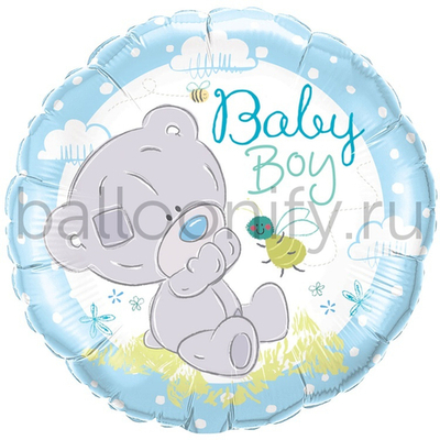 Фольгированная фигура, круг, Me To You Tiny Малыш голубой,18"/46СМ