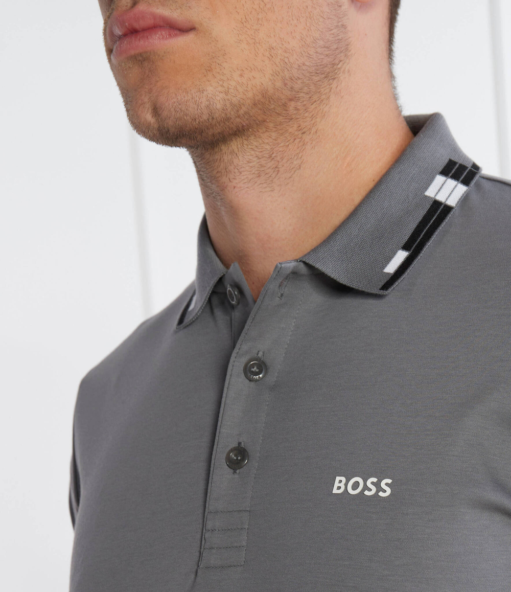 Поло Paule BOSS GREEN - серый(50506180)