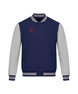 Бомбер ESSENTIAL Fleece Bomber, темно-синий/серый меланж